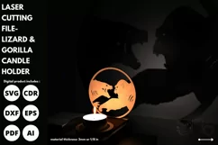 Battle of the Beast Candle Holder SVG laser cut - Laser File Product Image 2