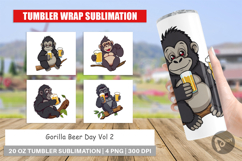 Tumbler Gorilla Beer Day Product Image 1