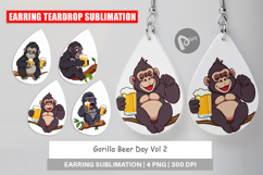 Earring Gorilla Beer Day Product Image 1
