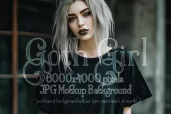 T-Shirt Mockup, Goth Girl Wearing T Shirt, Gothic Mockup, 11 Product Image 1