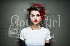 T-Shirt Mockup, Goth Girl Wearing T Shirt, Gothic Mockup, 23 Product Image 1