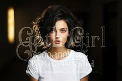 T-Shirt Mockup, Goth Girl Wearing T Shirt, Gothic Mockup, 26 Product Image 1