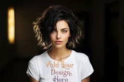 T-Shirt Mockup, Goth Girl Wearing T Shirt, Gothic Mockup, 26 Product Image 2