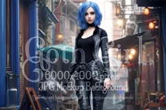 T Shirt Mockup, Goth Girl Wearing T Shirt, Gothic Mockup, 32 Product Image 1