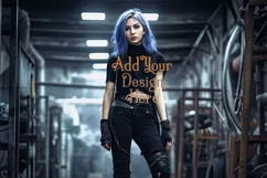 T Shirt Mockup, Goth Girl Wearing T Shirt, Gothic Mockup, 33 Product Image 2
