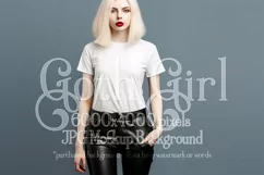 T Shirt Mockup, Goth Girl Wearing T Shirt, Gothic Mockup, 39 Product Image 1