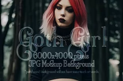 T Shirt Mockup, Goth Girl Wearing T Shirt, Gothic Mockup, 50 Product Image 1