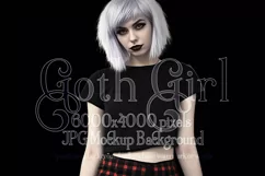 T Shirt Mockup, Goth Mockup, Black Shirt Mockup, Female, 52 Product Image 1