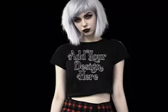 T Shirt Mockup, Goth Mockup, Black Shirt Mockup, Female, 52 Product Image 2