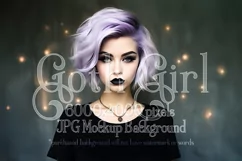 T Shirt Mockup, Goth Mockup, Black Shirt Mockup, Female, d54 Product Image 1