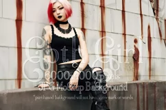 T Shirt Mockup, Goth Girl Wearing T Shirt, Gothic Mockup, 60 Product Image 1