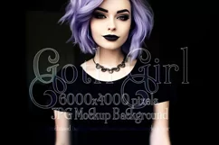 T Shirt Mockup, Goth Girl Wearing T Shirt, Gothic Mockup, 62 Product Image 1