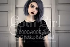 T Shirt Mockup, Goth Girl Wearing T Shirt, Gothic Mockup, 65 Product Image 1