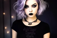 T Shirt Mockup, Goth Mockup, Black Shirt Mockup, Female, d66 Product Image 2