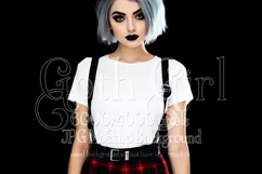 T Shirt Mockup, Goth Girl Wearing T Shirt, Gothic Mockup, 69 Product Image 1