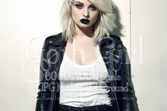 T Shirt Mockup, Goth Girl Wearing T Shirt, Gothic Mockup, 71 Product Image 1