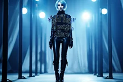 T Shirt Mockup, Goth Mockup, Black Shirt Mockup, Female, d75 Product Image 2
