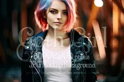 T Shirt Mockup, Goth Girl Wearing T Shirt, Gothic Mockup, 77 Product Image 1