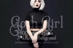 T Shirt Mockup, Goth Mockup, Black Shirt Mockup, Female, d78 Product Image 1