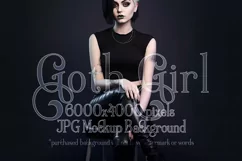 T Shirt Mockup, Goth Mockup, Black Shirt Mockup, Female, d80 Product Image 1
