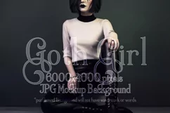 T Shirt Mockup, Goth Mockup, White Shirt Mockup, Female, d81 Product Image 1
