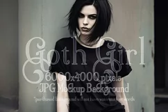T Shirt Mockup, Goth Mockup, Black Shirt Mockup, Female, d86 Product Image 1