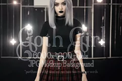 T Shirt Mockup, Goth Mockup, Black Shirt Mockup, Female, d91 Product Image 1