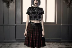 T Shirt Mockup, Goth Mockup, Black Shirt Mockup, Female, d92 Product Image 2