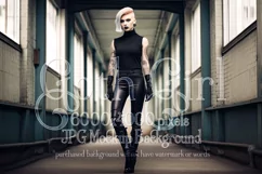 T Shirt Mockup, Goth Girl Wearing T Shirt, Gothic Mockup, 93 Product Image 1
