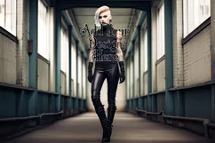 T Shirt Mockup, Goth Girl Wearing T Shirt, Gothic Mockup, 93 Product Image 2