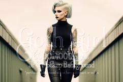 T Shirt Mockup, Goth Mockup, Black Shirt Mockup, Female, d95 Product Image 1