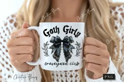 Goth Girly Graveyard Club PNG | Goth PNG Product Image 2