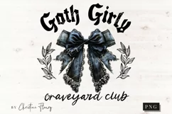 Goth Girly Graveyard Club PNG | Goth PNG Product Image 4