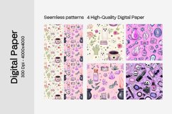 Goth Seamless Pattern Digital Paper - 04 Seamless Patterns Product Image 1