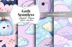 Goth Seamless Pattern Digital Paper - 04 Seamless Patterns Product Image 1