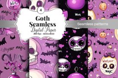 Goth Seamless Pattern Digital Paper - 04 Seamless Patterns Product Image 1