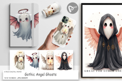 Digital Paper Gothic Angel Ghosts Product Image 1