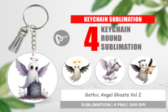 Keychain Gothic Angel Ghosts Product Image 1