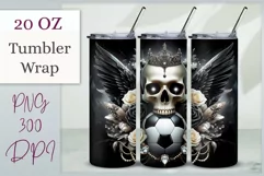 Add a bold gothic touch to your tumbler with our athlete skull design, perfect for sports fans and Halloween. High-quality sublimation wrap for 20 oz tumblers.