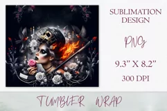 Add a bold gothic touch to your tumbler with our athlete skull design, perfect for sports fans and Halloween. High-quality sublimation wrap for 20 oz tumblers.