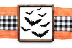 Gothic style bat SVG featuring multiple vintage distressed bat graphics in different sizes for spooky crafting projects.