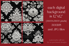 Gothic Patterns, Black White Damask Seamless Pattern, s3 Product Image 2