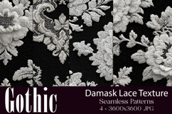 Gothic Patterns, Black White Damask Seamless Pattern, s5 Product Image 1