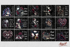 Gothic Book Lover tumbler wrap bundle Book lover quotes PNG Product Image 2