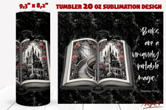 Gothic Book Lover tumbler wrap bundle Book lover quotes PNG Product Image 10