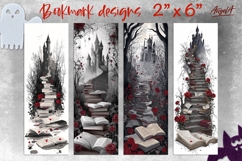 Gothic bookmark designs, mystical book bookmarks sublimation Product Image 1