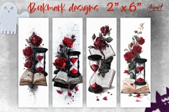 Gothic bookmark designs, vintage watercolor sublimation Product Image 1