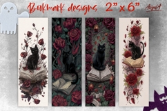 Gothic bookmark designs, vintage, black cat bookmarks Product Image 1