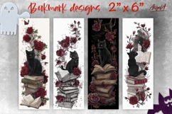 Gothic bookmark designs, vintage, black cat bookmarks Product Image 1
