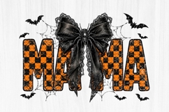 Gothic Buffalo Plaid Mama Bow PNG Product Image 1